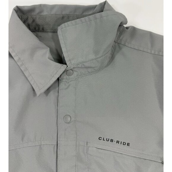 Club Ride Mens Shirt Snap Long Sleeve Size XL Performance Vented Pocket Biking - Picture 4 of 15